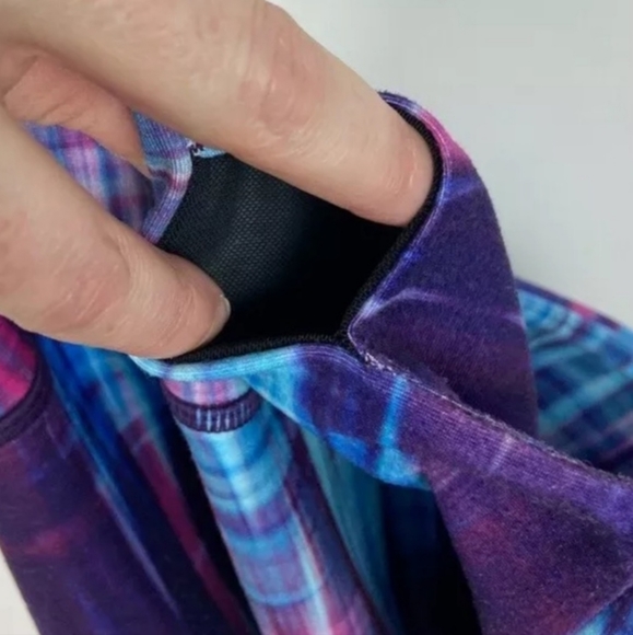 Gymshark Harlequin Capri Leggings Purple Tie Dye M - Picture 6 of 7